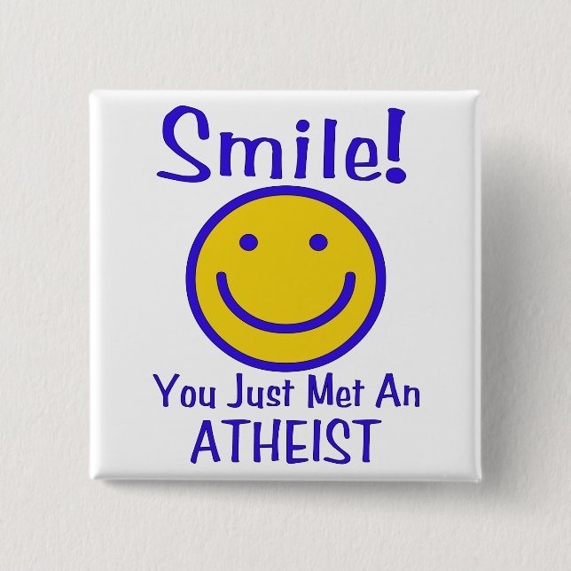 Atheist 2 Inch Square Button (Front)