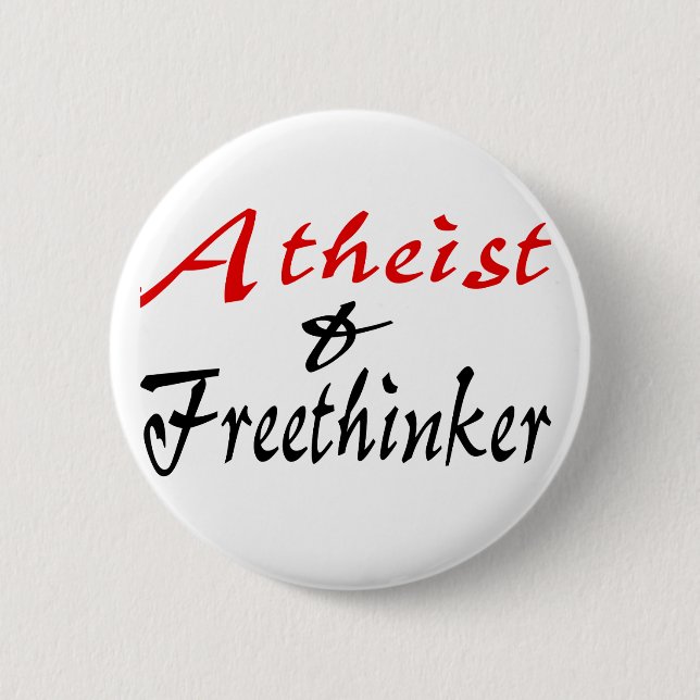 Atheist and Freethinker 2 Inch Round Button (Front)