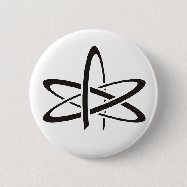 Atheist Atom 2 Inch Round Button (Front)