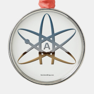 Atheist Atom Ornament Round Framed