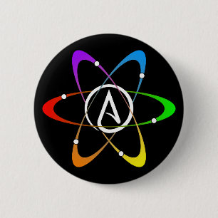 Atheist Atom Symbol 2 Inch Round Button