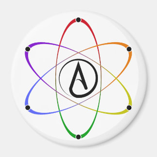 Atheist Atom Symbol Rainbow Magnet