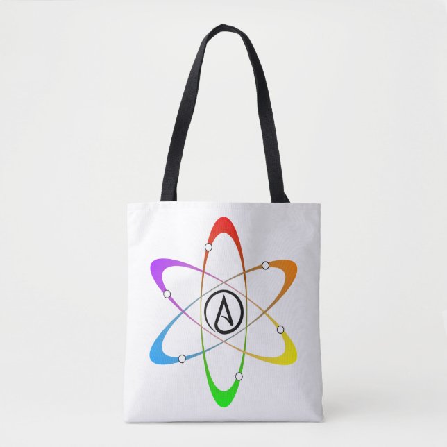Atheist Atom Symbol Tote Bag (Front)