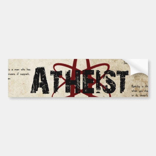 Atheist Bumper Sticker (Front)