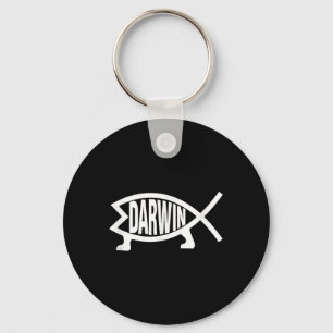 Atheist Charles Darwin Theory Of Evolution Fish Keychain