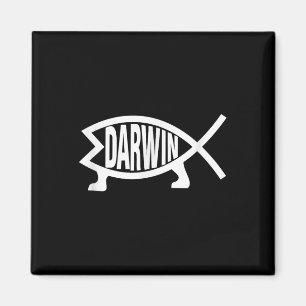 Atheist Charles Darwin Theory Of Evolution Fish  Magnet