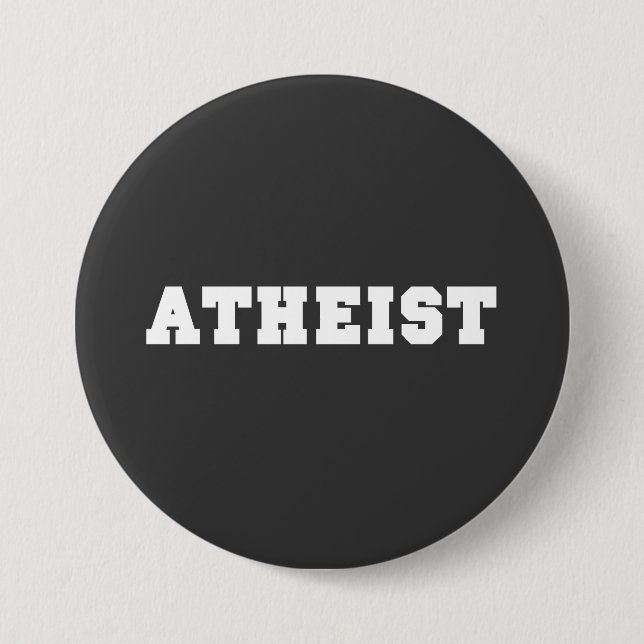 Atheist Collegiate Logo 3 Inch Round Button (Front)