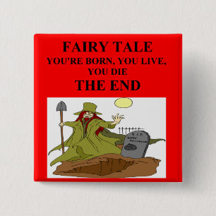 atheist fairy tale 2 inch square button
