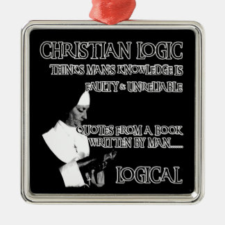 Atheist humour metal ornament