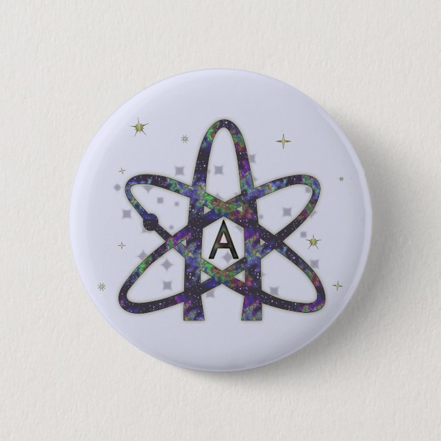 Atheist in Outer Space Pin-Back Button (Front)