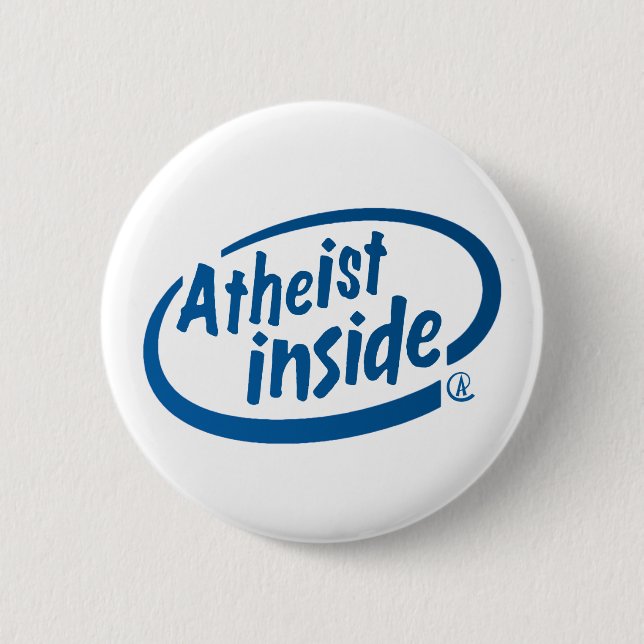 Atheist Inside 2 Inch Round Button (Front)