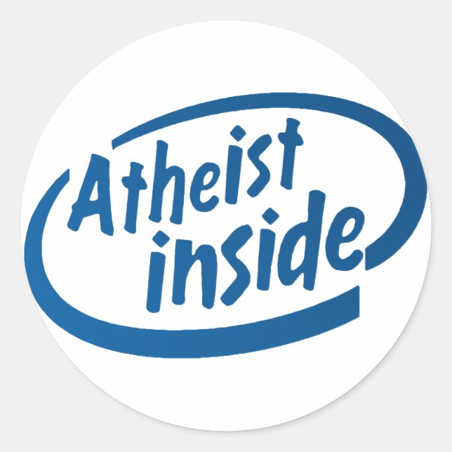 Atheist Inside Classic Round Sticker (Front)