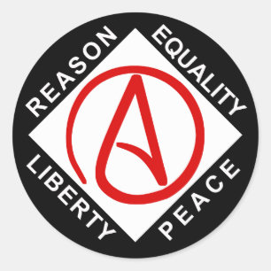 Atheist logo stickers