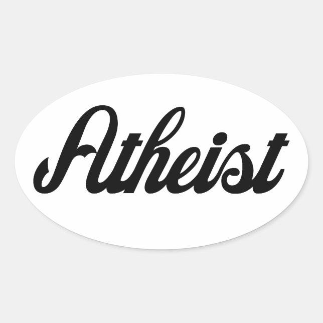 Atheist Oval Sticker (Front)