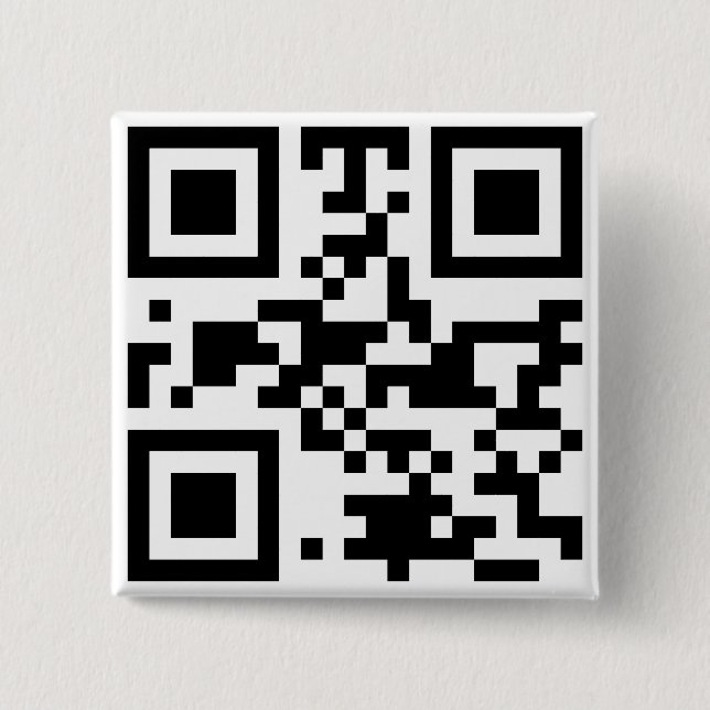 "ATHEIST" QR code 2 Inch Square Button (Front)