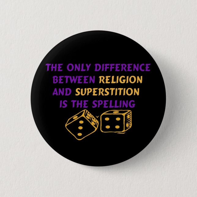 Atheist Quote 2 Inch Round Button (Front)