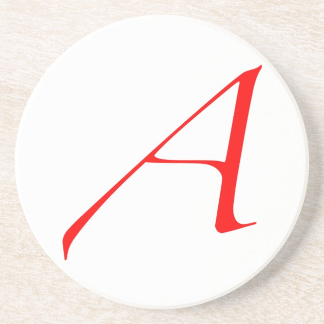 Atheist Scarlet Letter Coaster (Front)