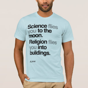 Atheist - Science Flies to the moon T-Shirt