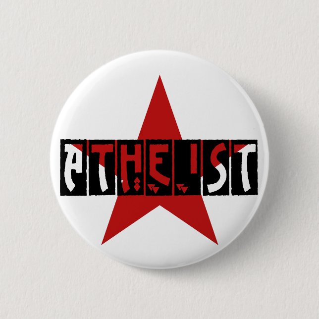 Atheist Star 2 Inch Round Button (Front)