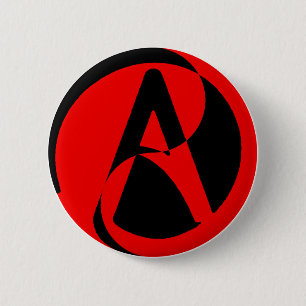 Atheist symbol 2 inch round button