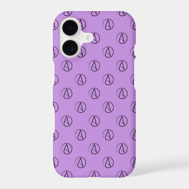 Atheist symbol: black on lilac (Back)