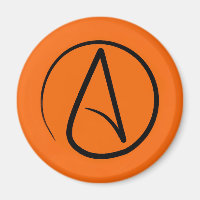 Atheist symbol: black on orange