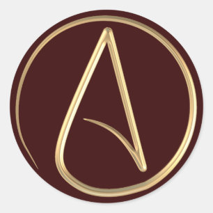 Atheist Symbol Classic Round Sticker