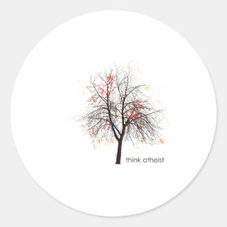 Atheist Tree Classic Round Sticker