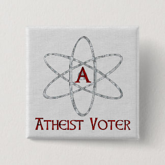 ATHEIST VOTER 2 INCH SQUARE BUTTON
