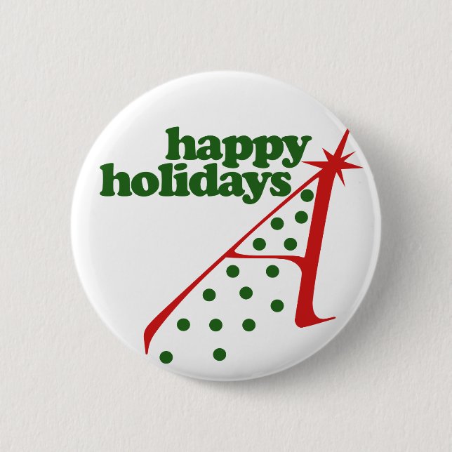 Atheist Xmas Tree 2 Inch Round Button (Front)