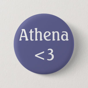 Athena <3 badge 2 inch round button