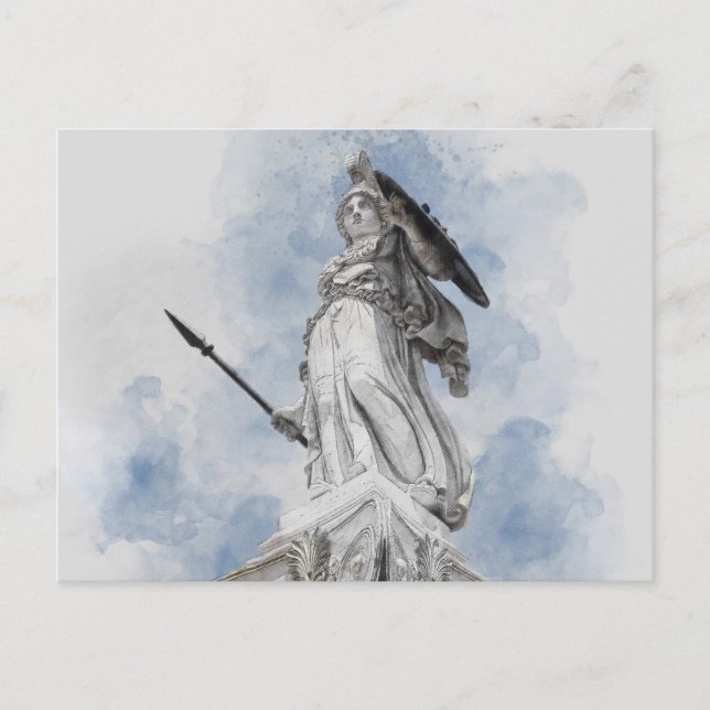 Athéna Carte postale de vacances Statue grecque -  (Devant)