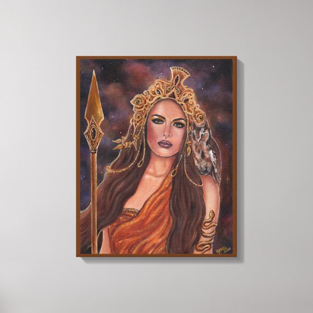 Athena Goddess of wisdom art by Renee Lavoie Canvas Print (Front)