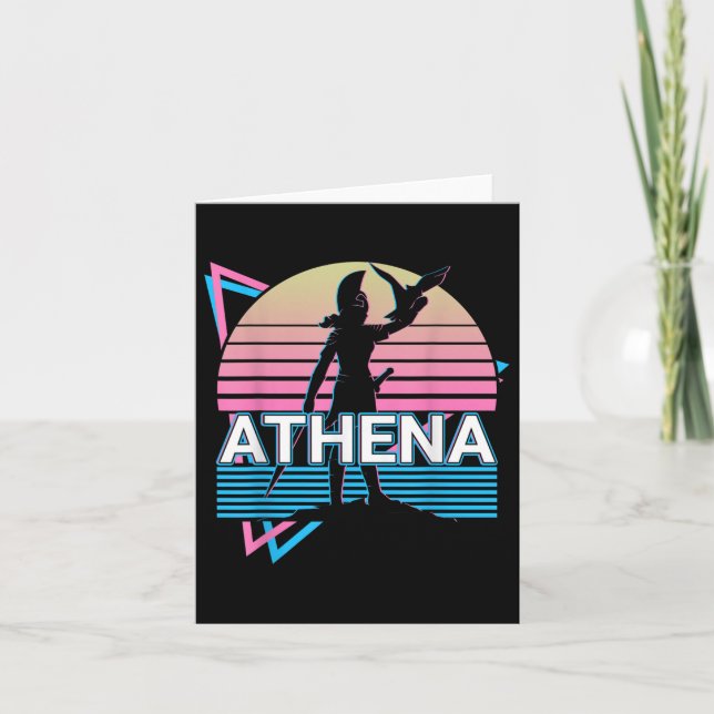 Athena Greek Goddess Of Wisdom And War  Card (Front)