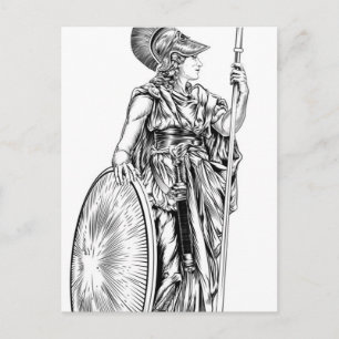 Athena Greek Goddess Postcard