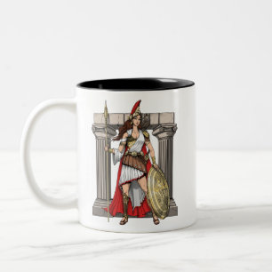 Athena Greek Goddess Two-Tone Coffee Mug