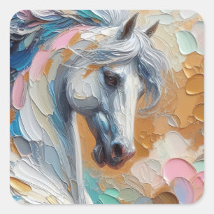 Athena Horse Impressionist Art Sticker