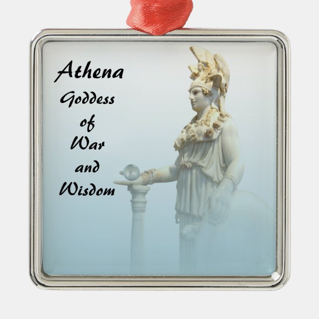 Athena in the Mist Metal Ornament (Front)