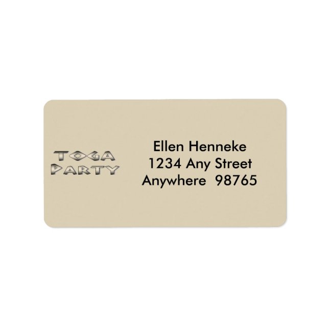 Athena in the Parthenon Label (Front)