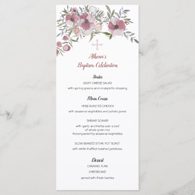 Athena Menu (Front)