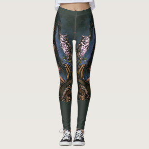 "Athena’s Fierce Loyalty" Colourful Portrait    Leggings