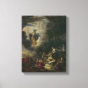 Athena visiting the Muses Canvas Print