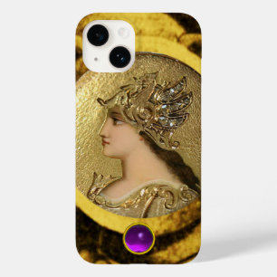 ATHENA WITH FANTASY GRIFFINS AND PURPLE GEMSTONE Case-Mate iPhone 14 CASE