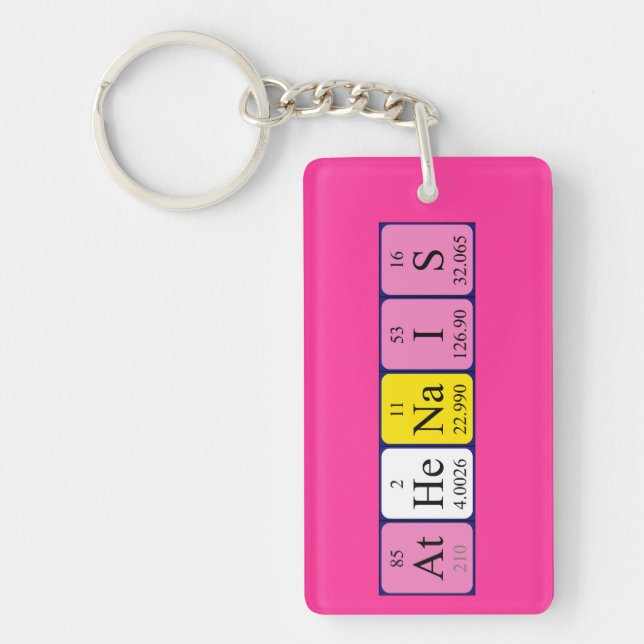 Athénaïs periodic table name keyring (Front)