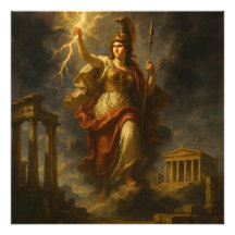Athena's Lightning: Goddess of Wisdom & Power (Myt