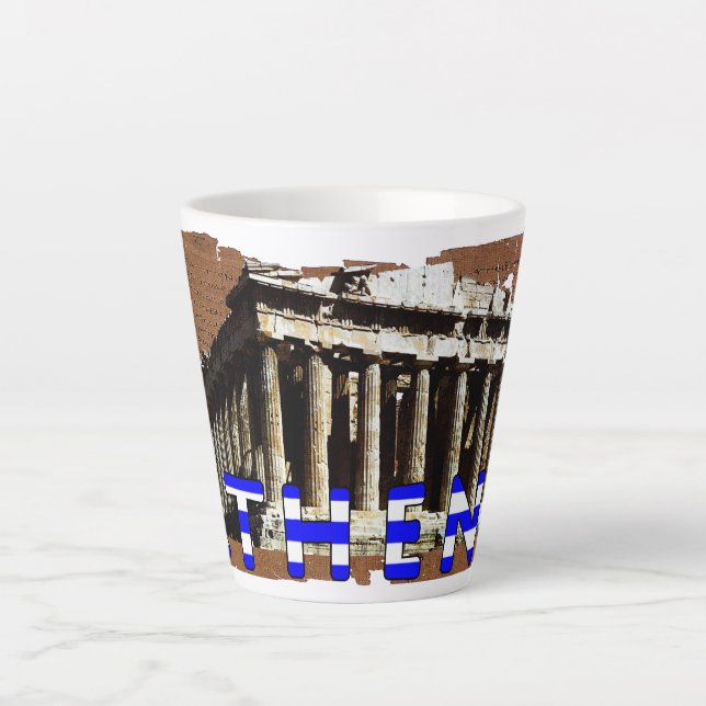 Athènes Grèce Parthénon Latte Mug (Devant)
