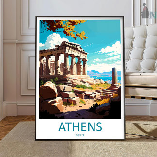 Athènes Impression d'art mural Athènes Grèce Mur H