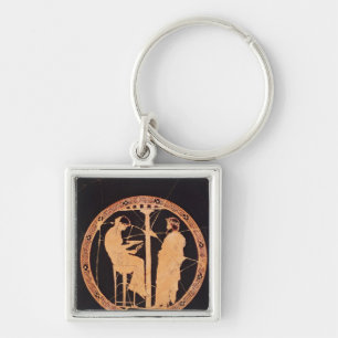 Athenian red-figure kylix depicting Aegeus Keychain