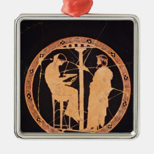 Athenian red-figure kylix depicting Aegeus Metal Ornament