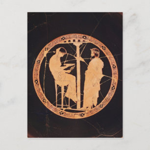 Athenian red-figure kylix depicting Aegeus Postcard